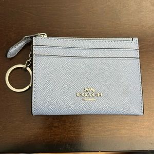 Coach card wallet with key ring